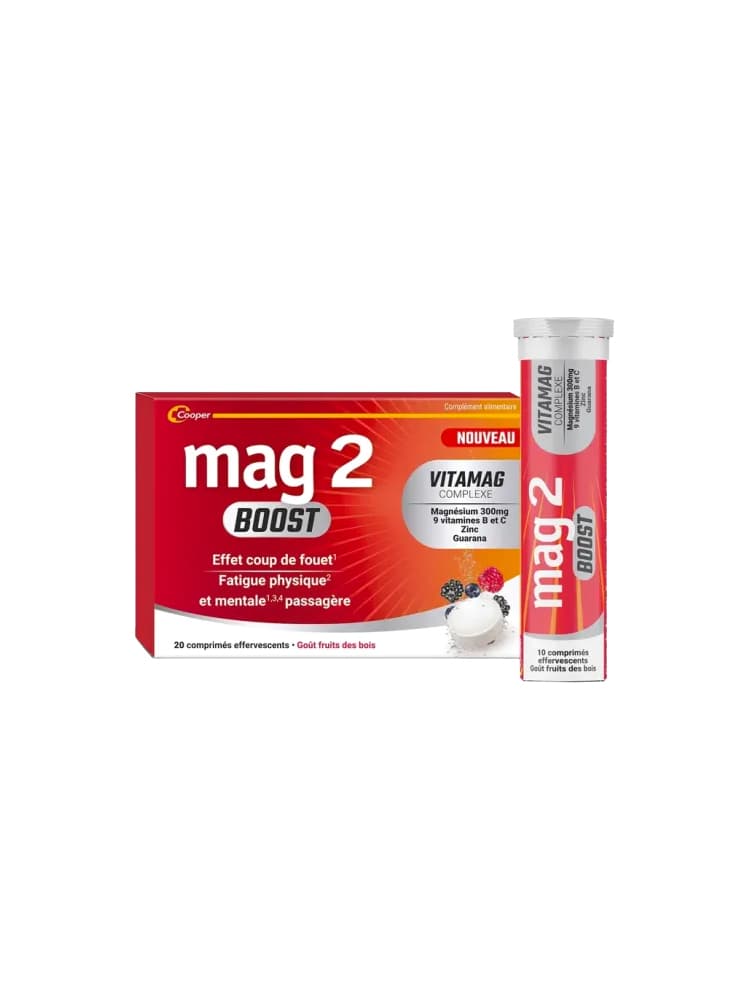 Mag 2 Mag2 Boost - Effet Coup de Fouet Pour Les Fatigues Physiques et Mentales Passagères