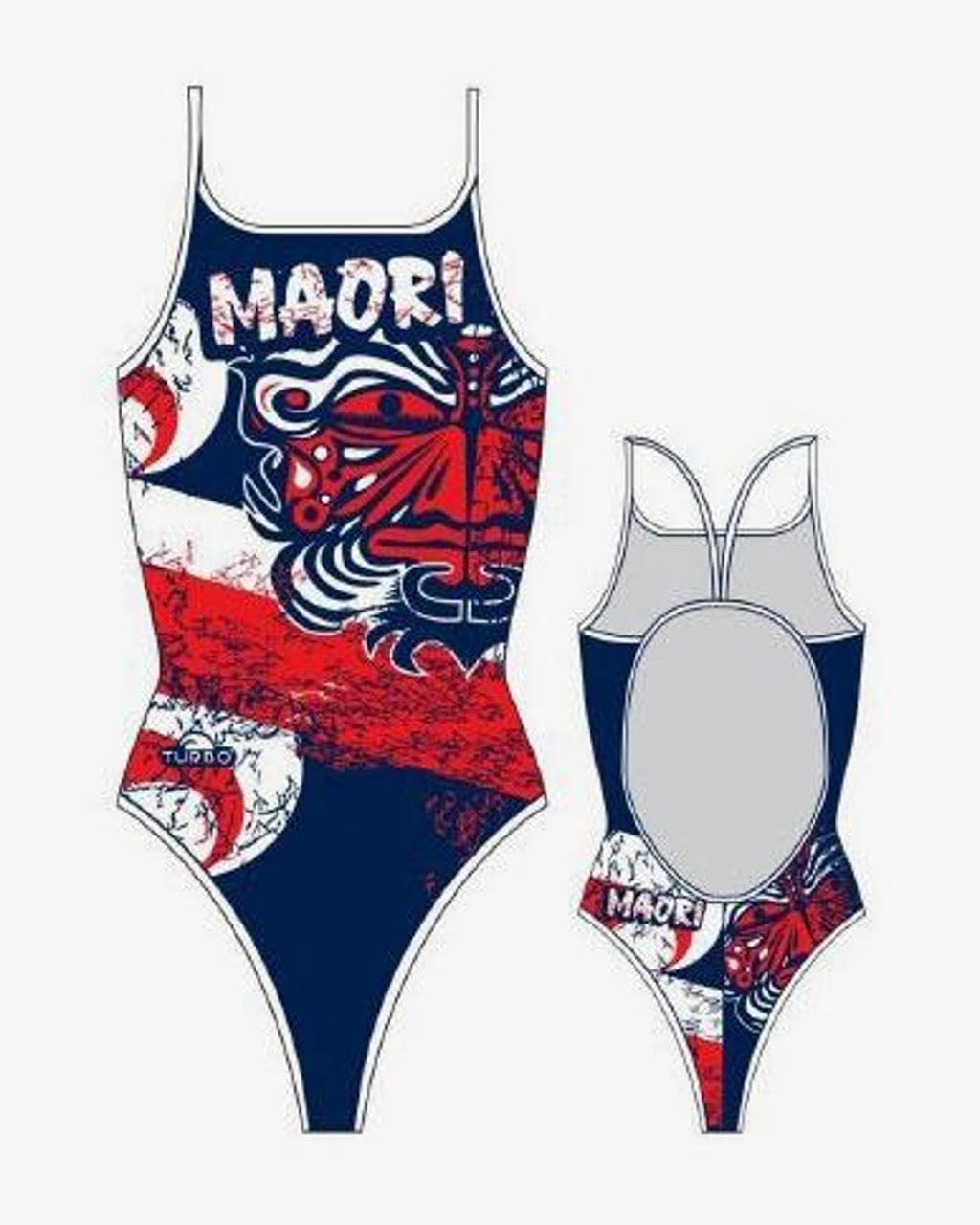 Maillot de bain de natation Turbo Maori Flag bretelles fines femme - M